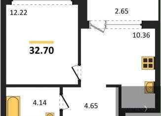 Продаю 1-ком. квартиру, 32.7 м2, Воронеж, Левобережный район