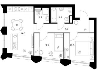 Продается двухкомнатная квартира, 50 м2, Москва, метро Мичуринский проспект