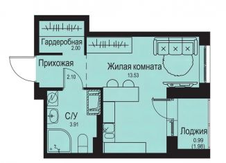 Продается квартира студия, 22.5 м2, деревня Новосергиевка