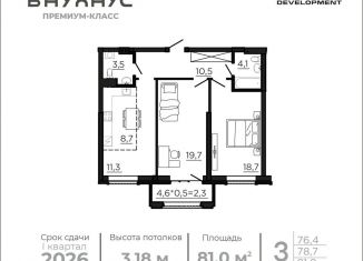 Продаю 2-ком. квартиру, 79 м2, Ростов-на-Дону, Октябрьский район, улица Тельмана, 41