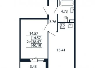 Продается 1-ком. квартира, 41.9 м2, Санкт-Петербург, муниципальный округ Юнтолово, Арцеуловская аллея, 9