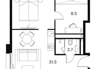 Продажа 2-комнатной квартиры, 42.7 м2, Москва, СВАО, Сигнальный проезд, 12