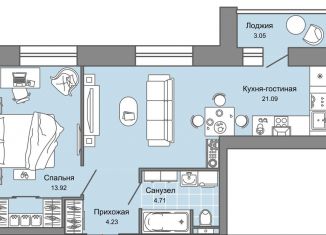 Продажа 2-ком. квартиры, 45 м2, Кировская область