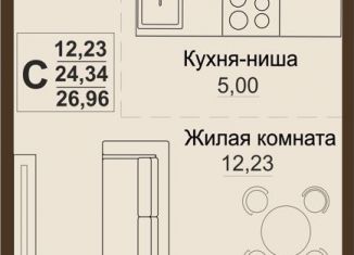 Продам квартиру студию, 27 м2, Челябинская область