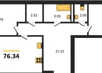 2-ком. квартира на продажу, 76.3 м2, Павловск