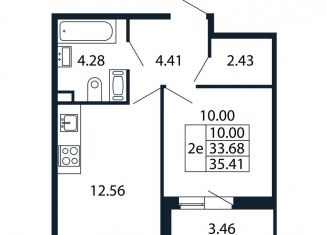 Однокомнатная квартира на продажу, 37.1 м2, Санкт-Петербург, муниципальный округ Юнтолово, Арцеуловская аллея, 9