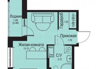 Продаю квартиру студию, 22 м2, деревня Новосергиевка