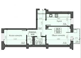 Продается 2-ком. квартира, 58.6 м2, Красноярск, Северное шоссе, 50А