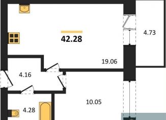 Продается однокомнатная квартира, 42.3 м2, Богучар