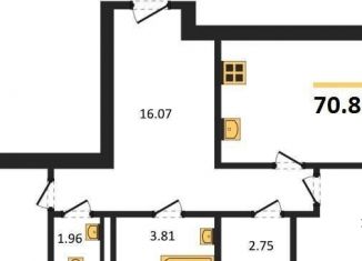 Продаю 2-ком. квартиру, 70.8 м2, Павловск