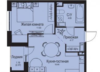 Продается 1-ком. квартира, 36.4 м2, деревня Новосергиевка