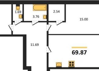 Продажа двухкомнатной квартиры, 69.9 м2, Богучар