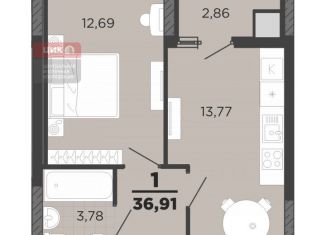 Продам 1-комнатную квартиру, 36.9 м2, Рязань, ЖК Академик, улица Островского, 122к1