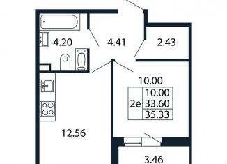 1-ком. квартира на продажу, 37.1 м2, Санкт-Петербург, муниципальный округ Юнтолово, Арцеуловская аллея, 9