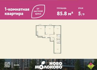 3-комнатная квартира на продажу, 85.8 м2, село Молоково, жилой комплекс Ново-Молоково, 13