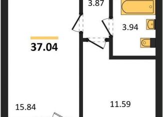 Продается 1-комнатная квартира, 37 м2, село Новая Усмань, улица Ломоносова, 116/25