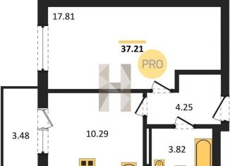 Продам 1-комнатную квартиру, 37.2 м2, Калининград, Ленинградский район