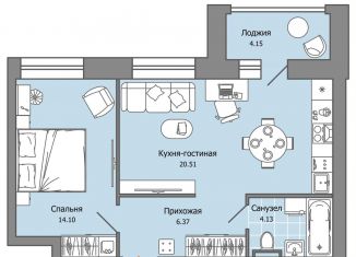 Продаю двухкомнатную квартиру, 47 м2, село Первомайский, ЖК Знак