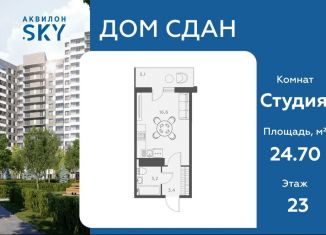 Продается квартира студия, 24.7 м2, Санкт-Петербург, Русановская улица, 20к3, Невский район