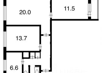 Продажа трехкомнатной квартиры, 62.7 м2, Москва, Веерная улица, 40к2, ЗАО