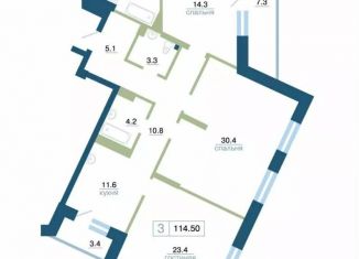 Продажа 3-комнатной квартиры, 114.5 м2, Красноярский край, улица Профсоюзов, 2