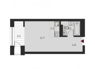 Продается квартира студия, 25.1 м2, Новосибирск, метро Сибирская