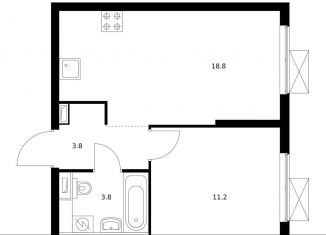 Продажа 1-комнатной квартиры, 36.8 м2, Москва, ЖК Большая Очаковская 2