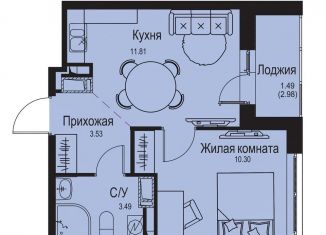 Продается 1-ком. квартира, 30.6 м2, деревня Новосергиевка