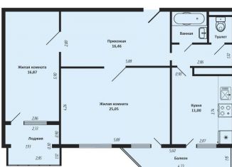 Продаю 2-комнатную квартиру, 76.8 м2, Краснодар, Рождественская набережная, 9, микрорайон Юбилейный