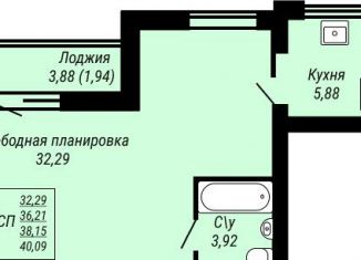 Продаю 1-ком. квартиру, 43.9 м2, Иваново