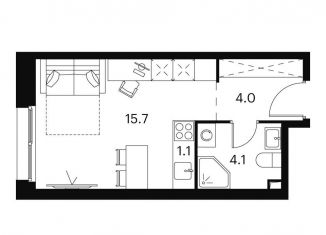 Продам квартиру студию, 24.9 м2, Москва, Сигнальный проезд, 12, СВАО