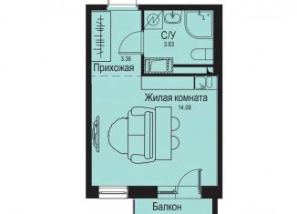 Продается квартира студия, 22 м2, деревня Новосергиевка