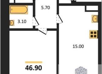 Продается 1-ком. квартира, 46.9 м2, Воронеж, Железнодорожный район, улица Фёдора Тютчева, 105