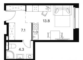 Продажа квартиры студии, 26.2 м2, Москва, Сигнальный проезд, 12, СВАО