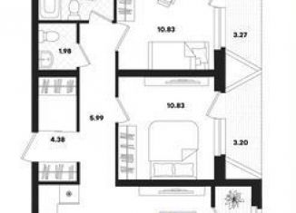 Продаю 2-ком. квартиру, 67.7 м2, Тюмень, улица Бориса Прудаева, 7с2