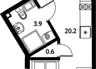 Продам квартиру студию, 24.3 м2, Санкт-Петербург, Московский район, Московский проспект, 115В