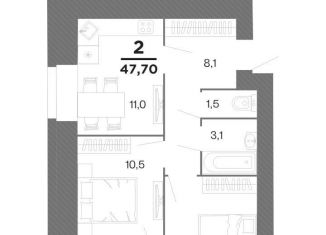 Продажа 2-комнатной квартиры, 47.7 м2, Рязанская область