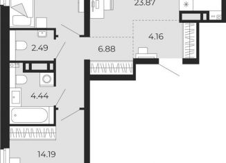 Продается 2-ком. квартира, 72.3 м2, Тюменская область