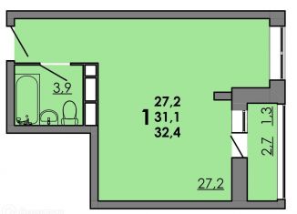 Продается квартира студия, 31.1 м2, Ростов-на-Дону, Советский район