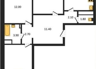 Продам трехкомнатную квартиру, 80.5 м2, Воронеж, улица Шишкова, 140Б/6