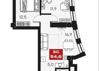 Продается 2-ком. квартира, 54.6 м2, Новосибирск, ЖК Инские Холмы