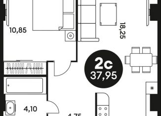 Продаю 1-ком. квартиру, 38 м2, Ростов-на-Дону, Красноармейская улица, 254, Кировский район