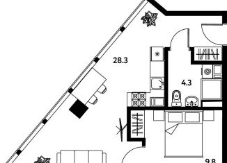 Продам 2-комнатную квартиру, 42.4 м2, Санкт-Петербург, метро Фрунзенская, Московский проспект, 115В