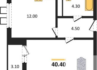 Продается однокомнатная квартира, 40.4 м2, Воронеж, улица Шишкова, 140Б/6, Центральный район