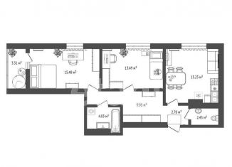 Продаю 2-ком. квартиру, 65 м2, Тюменская область, улица Менжинского, 60