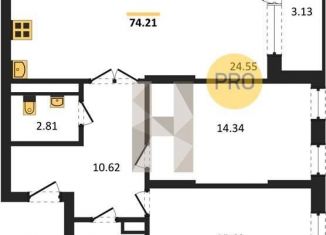 Продажа двухкомнатной квартиры, 73.7 м2, Воронеж, Центральный район