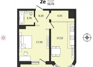 Продаю 2-комнатную квартиру, 53.7 м2, Хабаровский край, Быстринская улица, 2