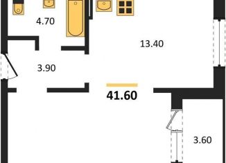 Продажа 1-комнатной квартиры, 41.6 м2, Новосибирск, Ленинский район