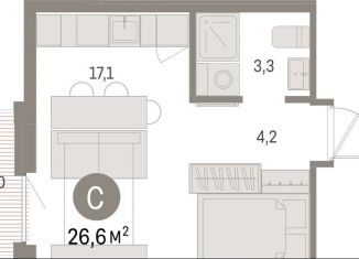 Продам квартиру студию, 26.6 м2, Свердловская область