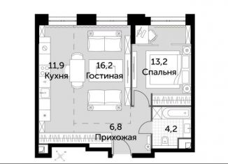 Двухкомнатная квартира на продажу, 52.3 м2, Москва, район Хорошёво-Мнёвники, Шелепихинская набережная, 40к2